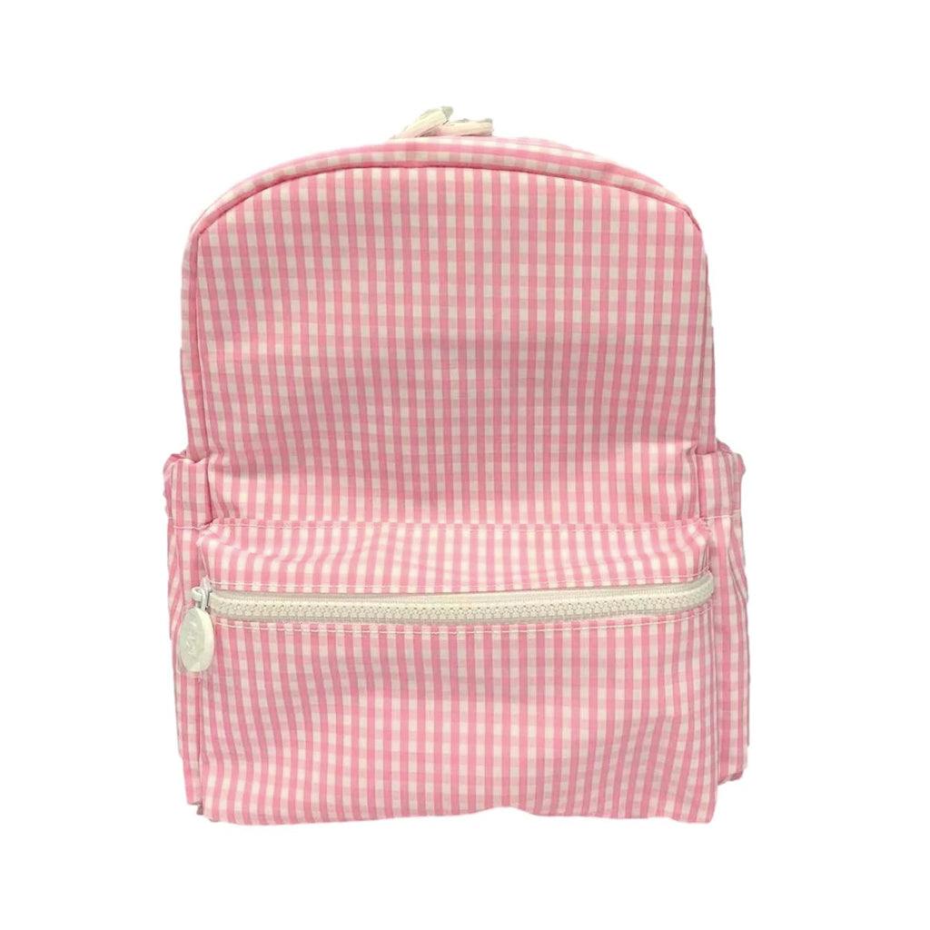 Blush Pink Coral Checkered Grid Line Drawing Backpack by Beautiful Homes  USA