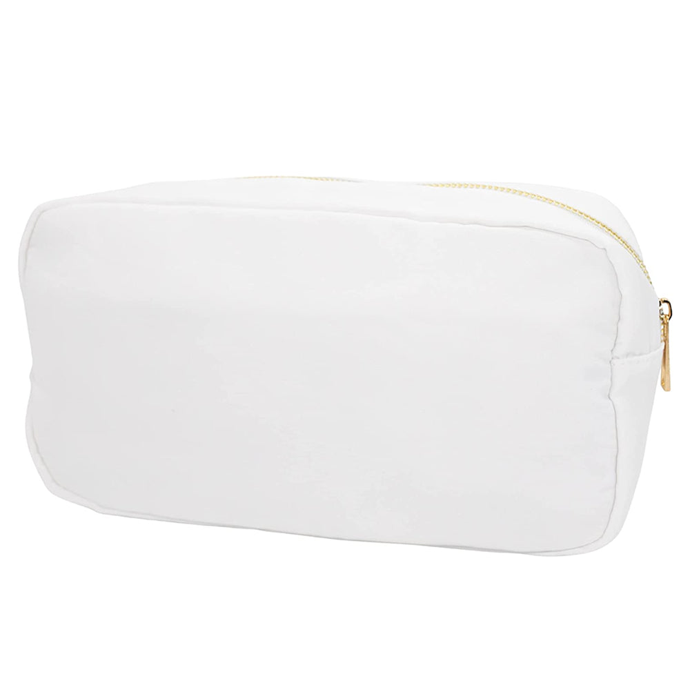White - Nylon Makeup Bag