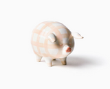 Pink Gingham Piggy Bank