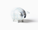 Blue Gingham Piggy Bank