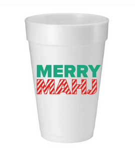 Merry Mahj Foam Cups